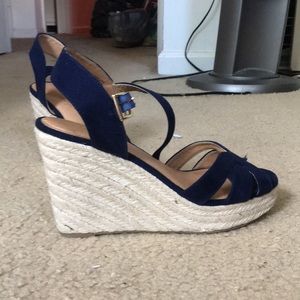 Navy Blue Wedges